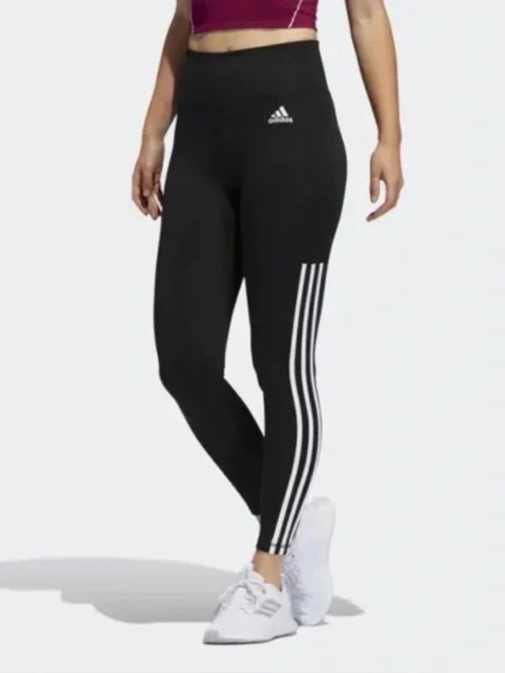Adidas Aeroready 3-Stripes 7/8 Side Pocket Tights Style: GM4659 Black White XL